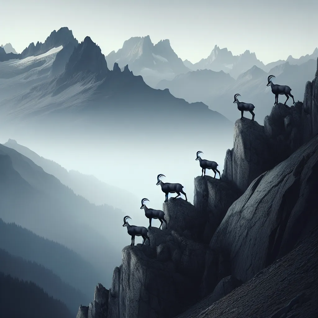 Izards on Rocky Terrain