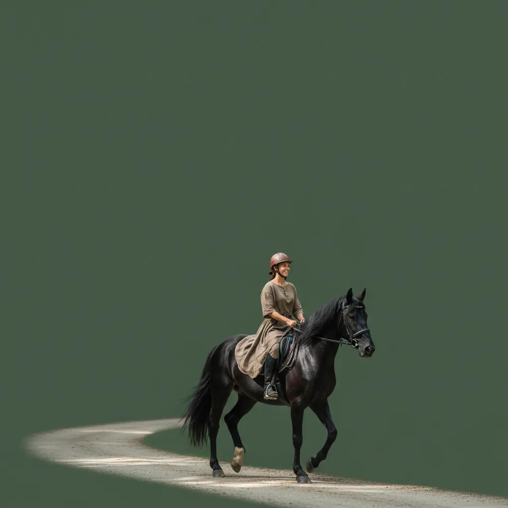 Riding a Merens Horse